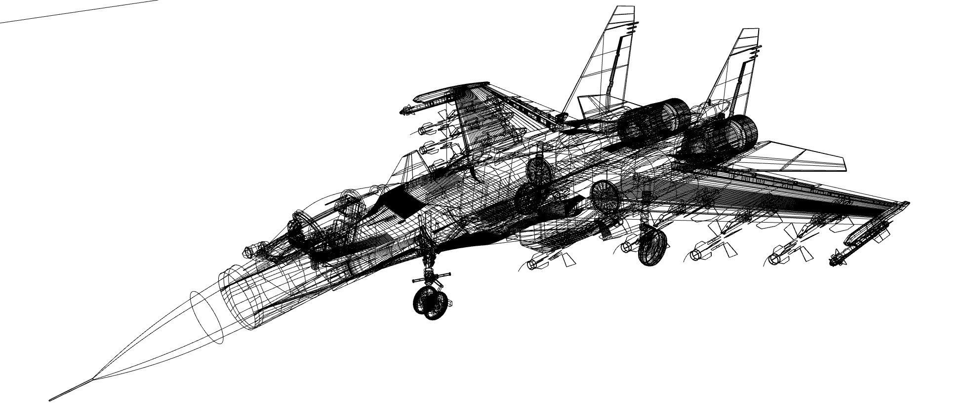 Sukhoi SU-33 3D model_4