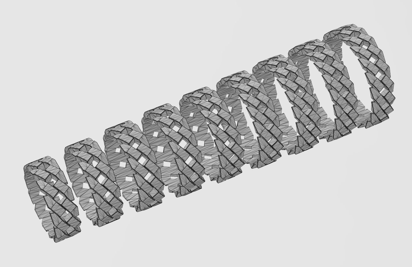 Geometric chain link band US size 5to13 3D print model_12