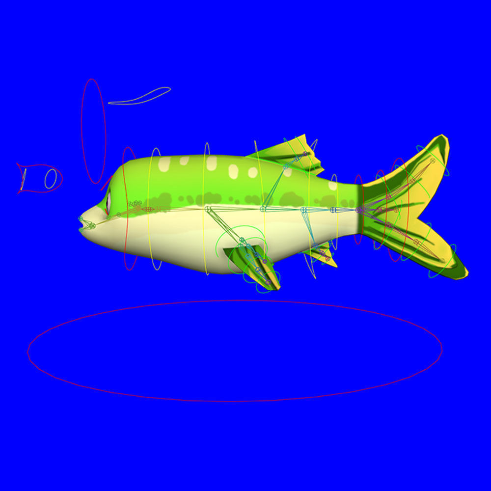 Apollo Shark Minnow Fish Cartoon Animated Low-poly 3D model_7