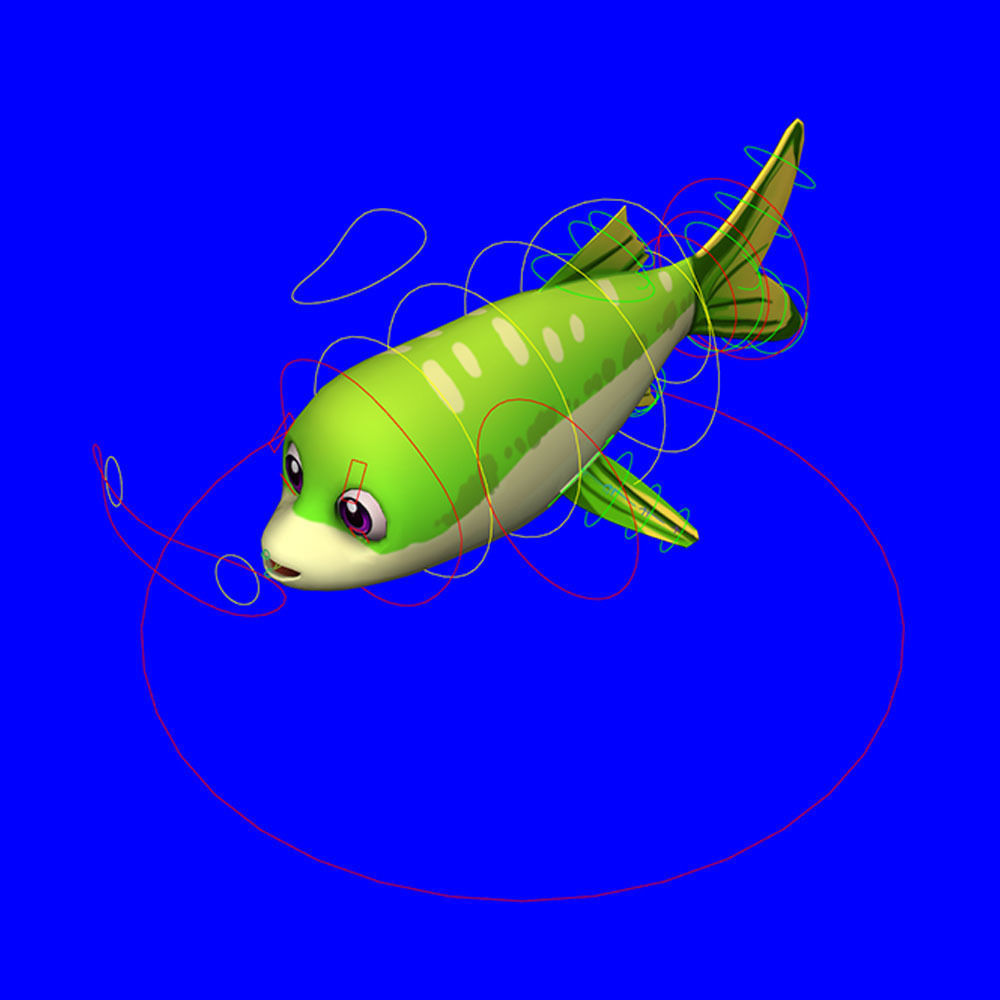 Apollo Shark Minnow Fish Cartoon Animated Low-poly 3D model_6