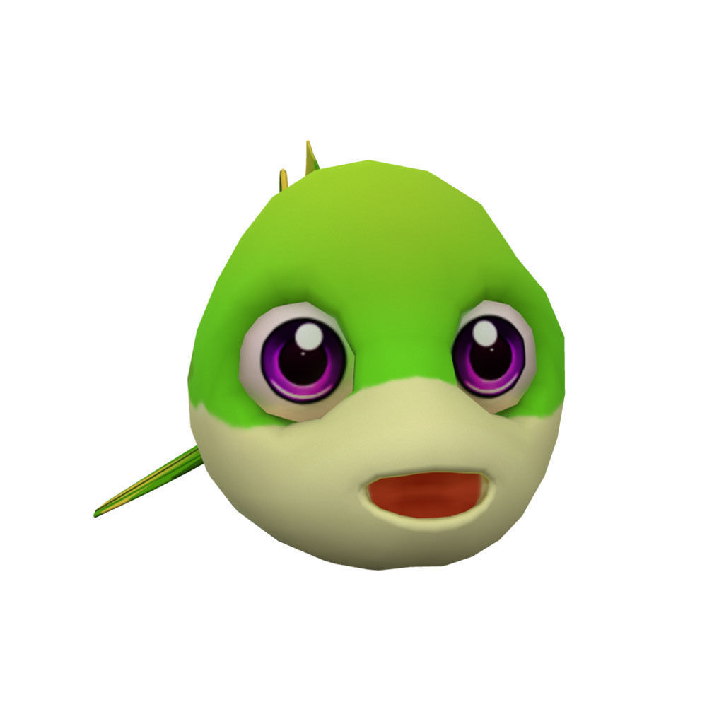 Apollo Shark Minnow Fish Cartoon Animated Low-poly 3D model_5