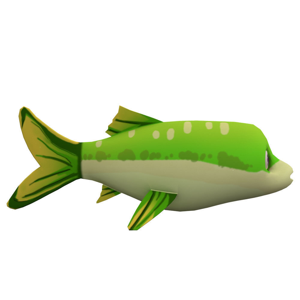 Apollo Shark Minnow Fish Cartoon Animated Low-poly 3D model_4