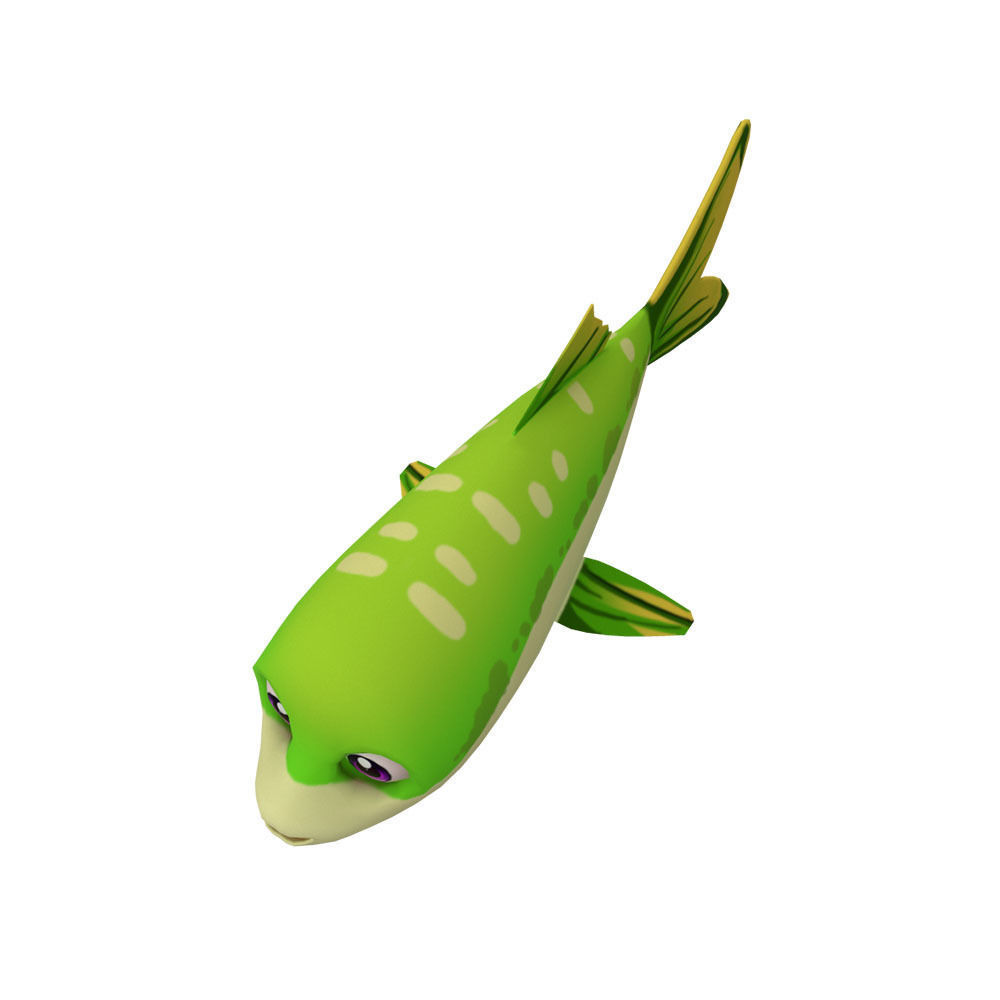 Apollo Shark Minnow Fish Cartoon Animated Low-poly 3D model_3