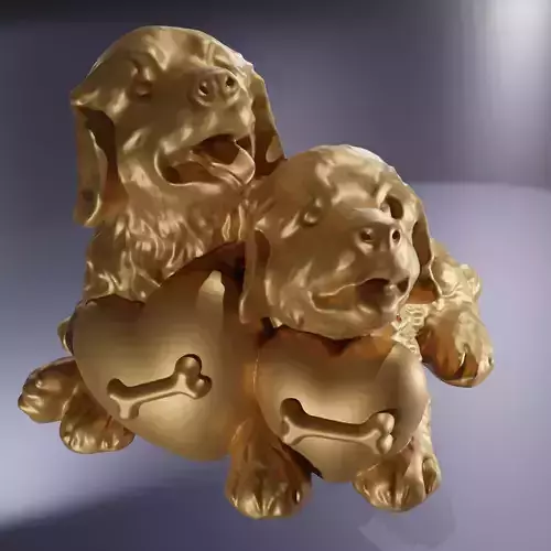 Valentine dog 3d print