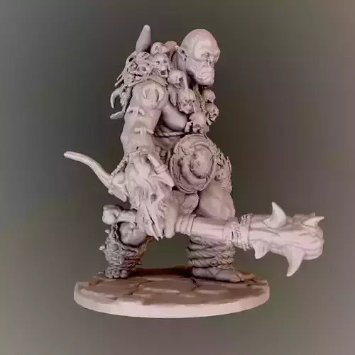 EVIL OGRE 28-32 mm scale miniature with 50 mm base