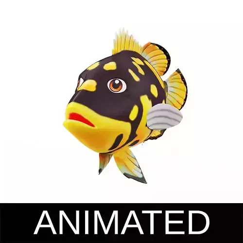 Tripletail Fish Cartoon Animated