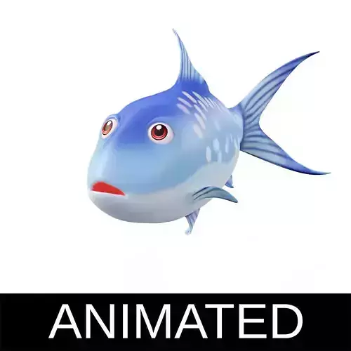 Milkfish Chanidae Fish Cartoon Animated