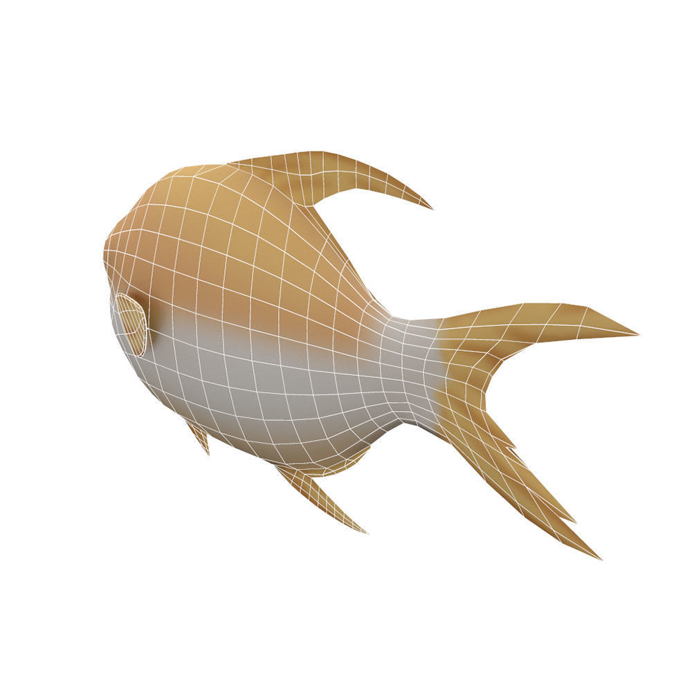 Snubnose Dart Fish Cartoon Animated Low-poly 3D model_5