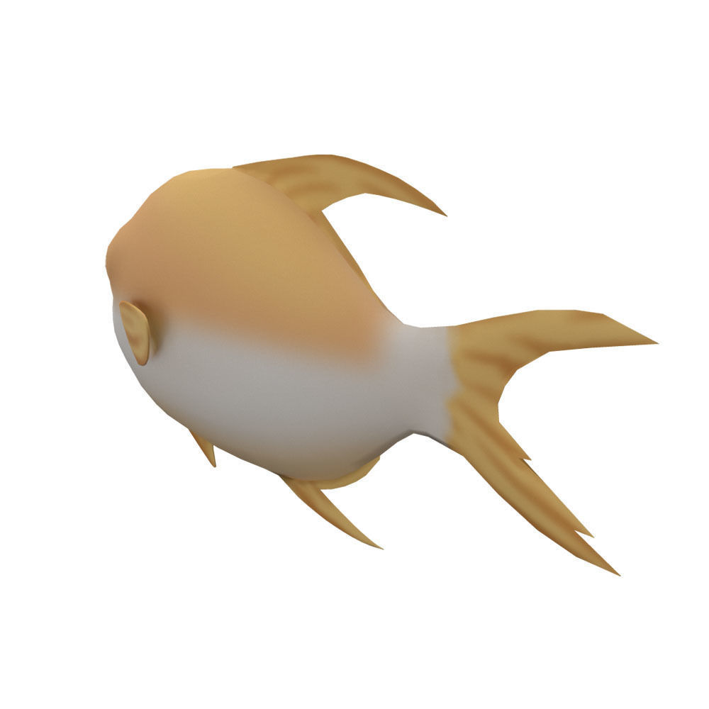 Snubnose Dart Fish Cartoon Animated Low-poly 3D model_6