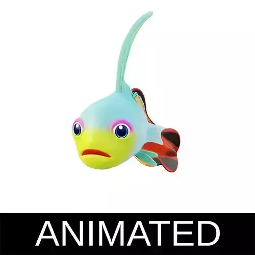 Fire Goby Fish Cartoon Animated