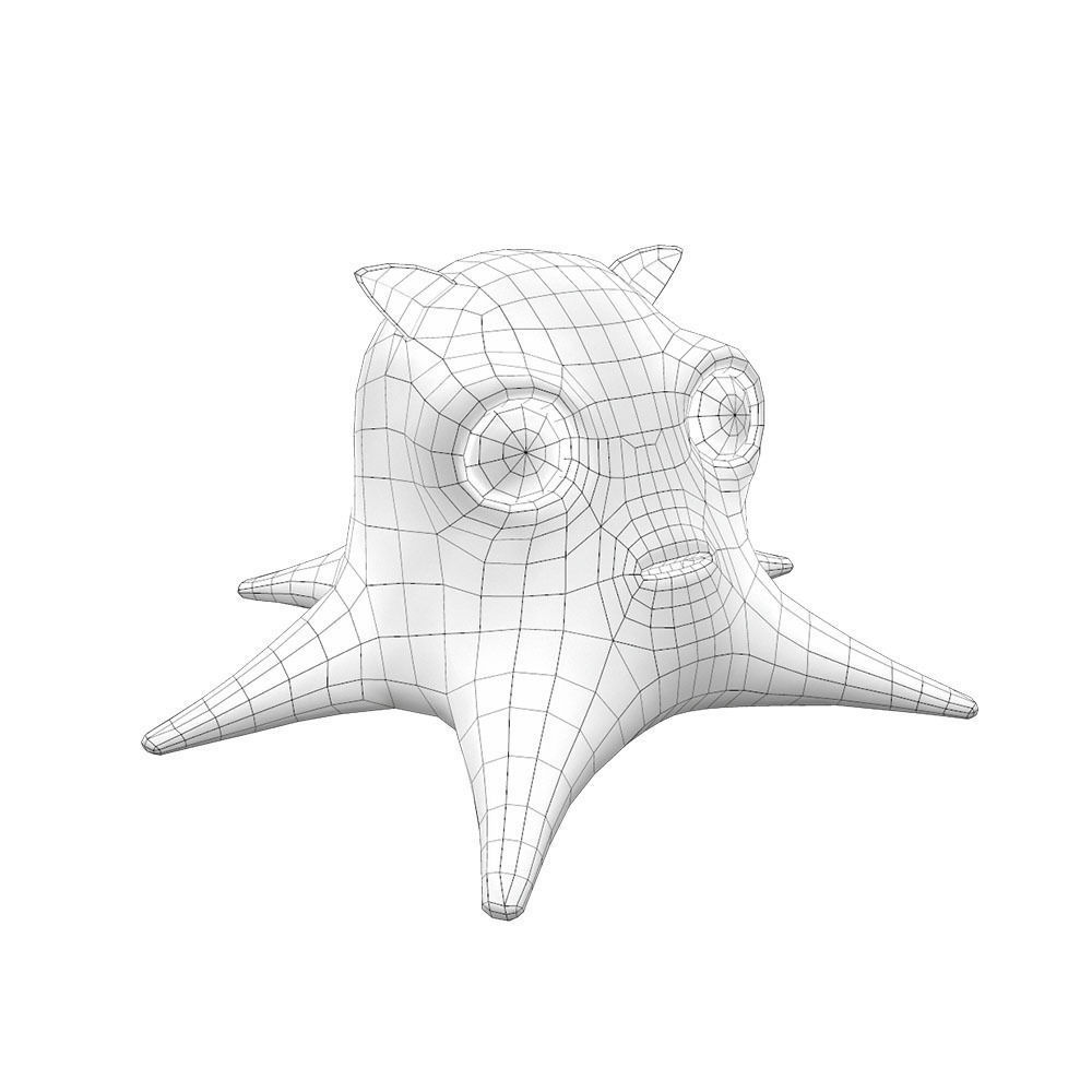 Dumbo Octopus Animated Cartoon  Low-poly 3D model_6