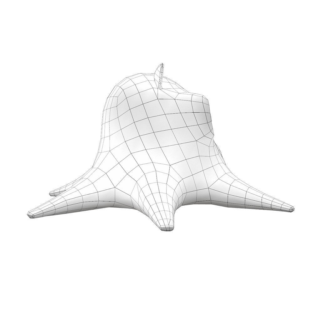 Dumbo Octopus Animated Cartoon  Low-poly 3D model_4