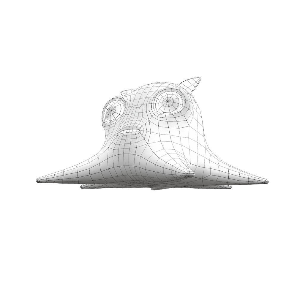 Dumbo Octopus Animated Cartoon  Low-poly 3D model_5