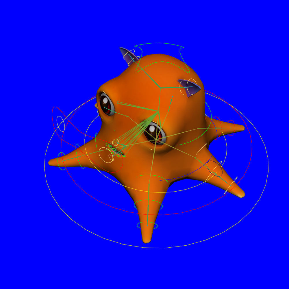 Dumbo Octopus Animated Cartoon  Low-poly 3D model_8
