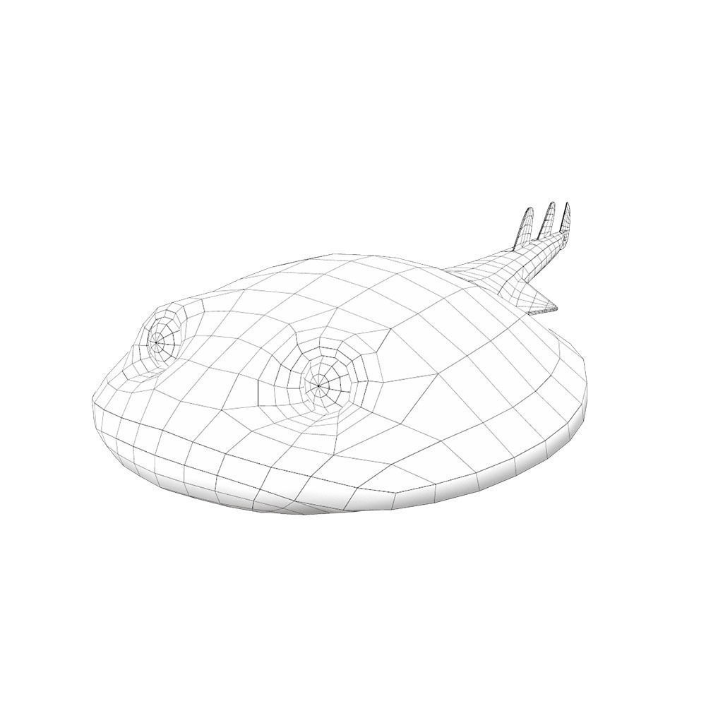 Nacrine Bancrofti Animated Fish  Low-poly 3D model_4