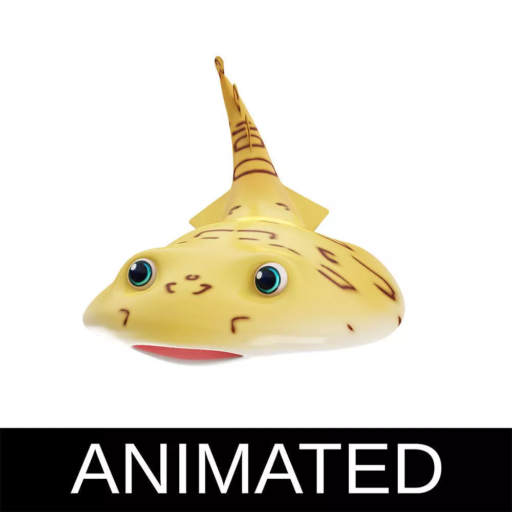 Nacrine Bancrofti Animated Fish  Low-poly 3D model_0