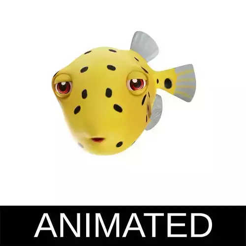 Yellow Box Animated Fish 