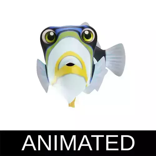 Picasso Trigger Fish Cartoon Animated