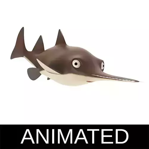 Large Tooth Saw Fish Animated
