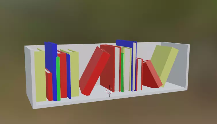 BOOK-KITAP set of books on shelf 3D model_0