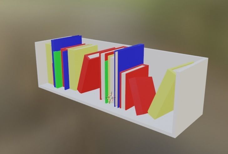 BOOK-KITAP set of books on shelf 3D model_1