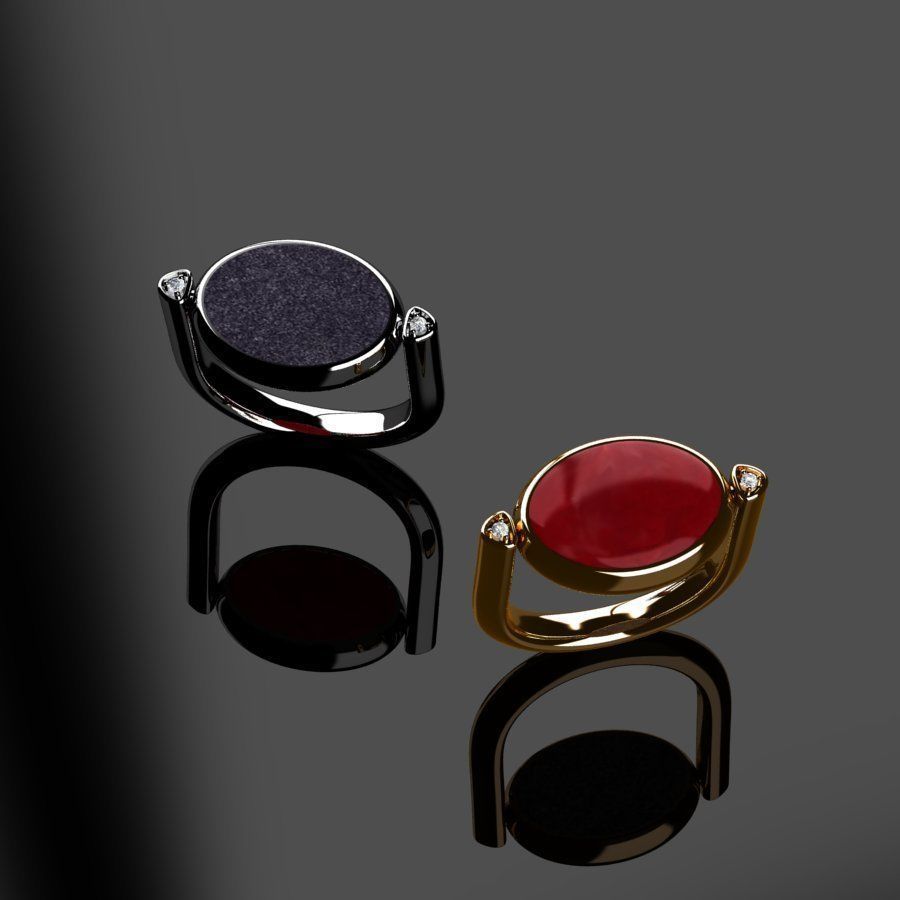 Rings ring on piece of paper 3D print model_2