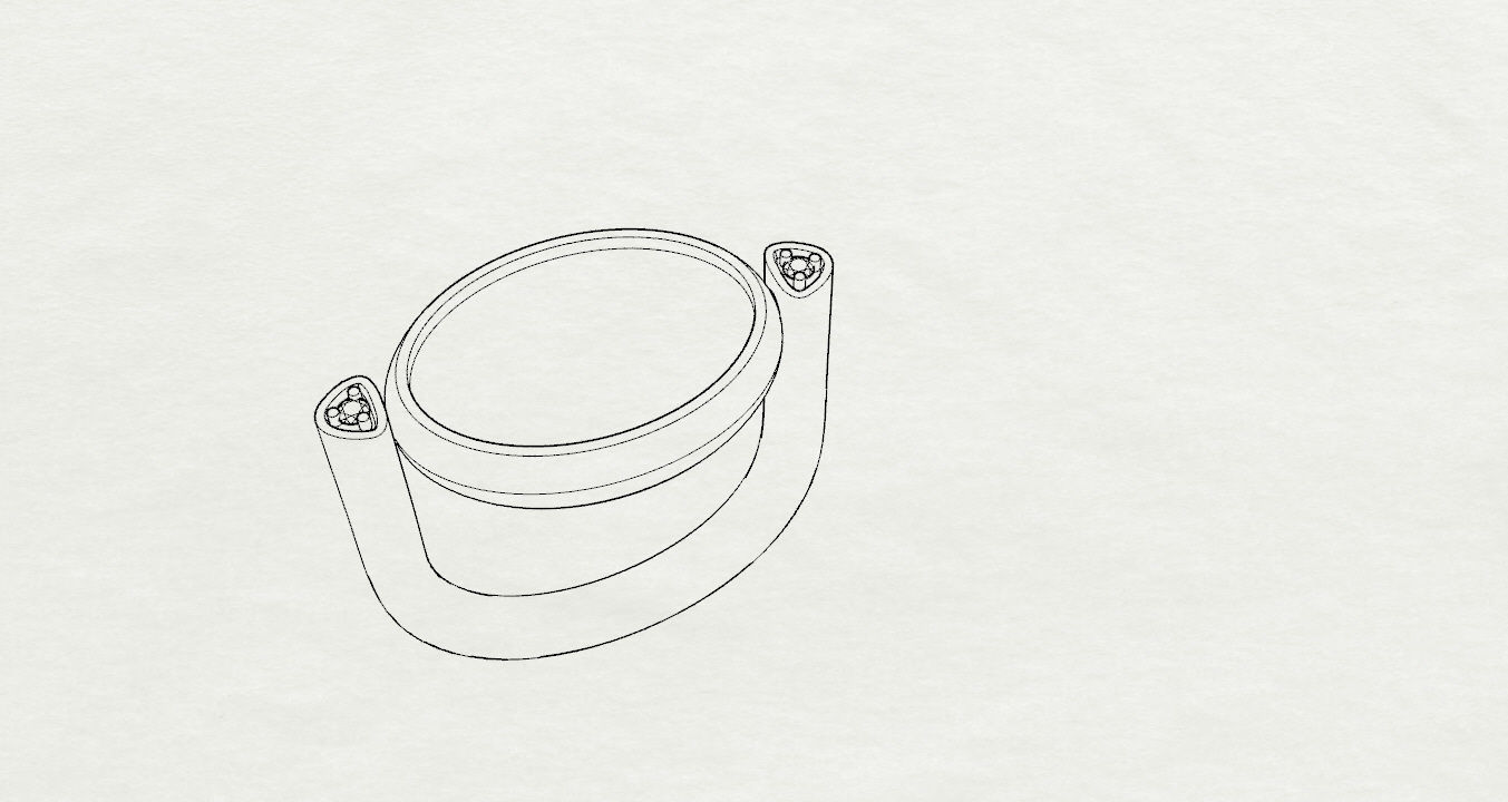 Rings ring on piece of paper 3D print model_21