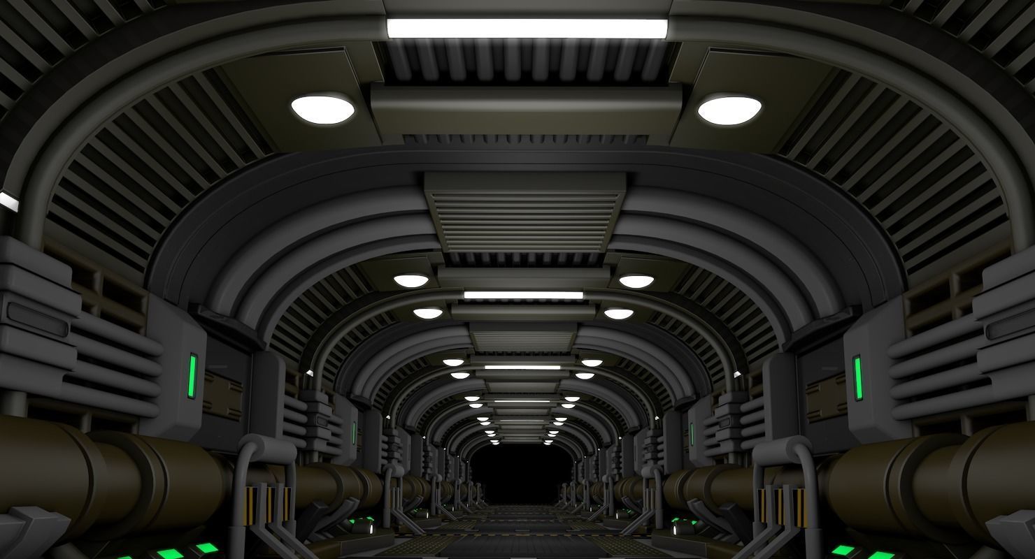 Sci Fi Tunnel 3D model_5