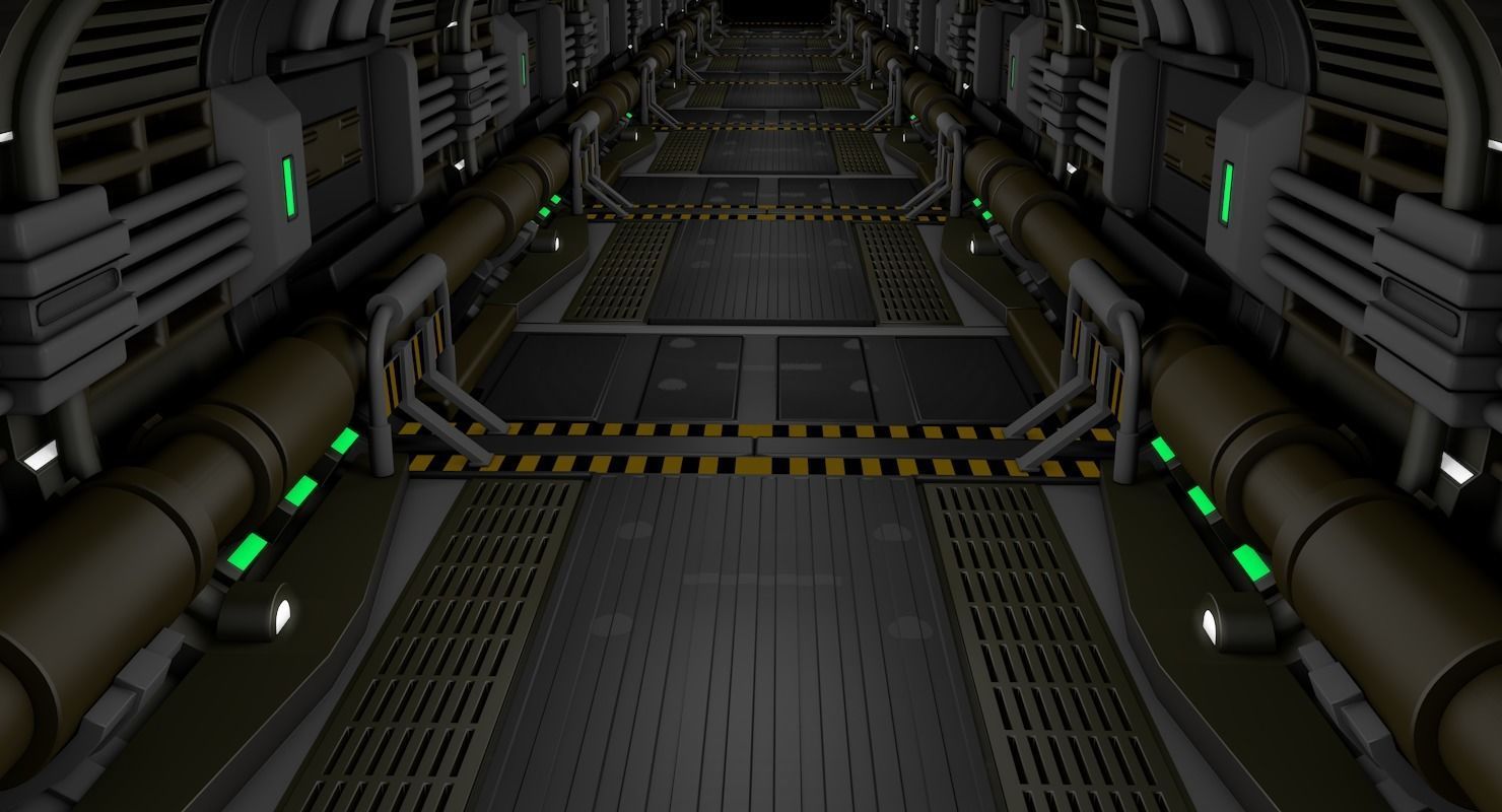 Sci Fi Tunnel 3D model_6