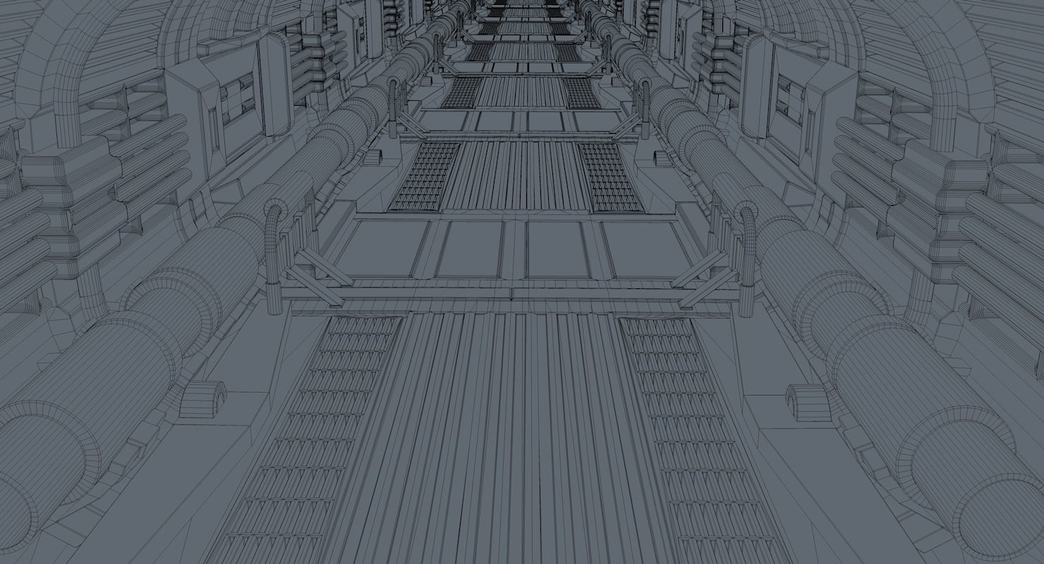 Sci Fi Tunnel 3D model_12