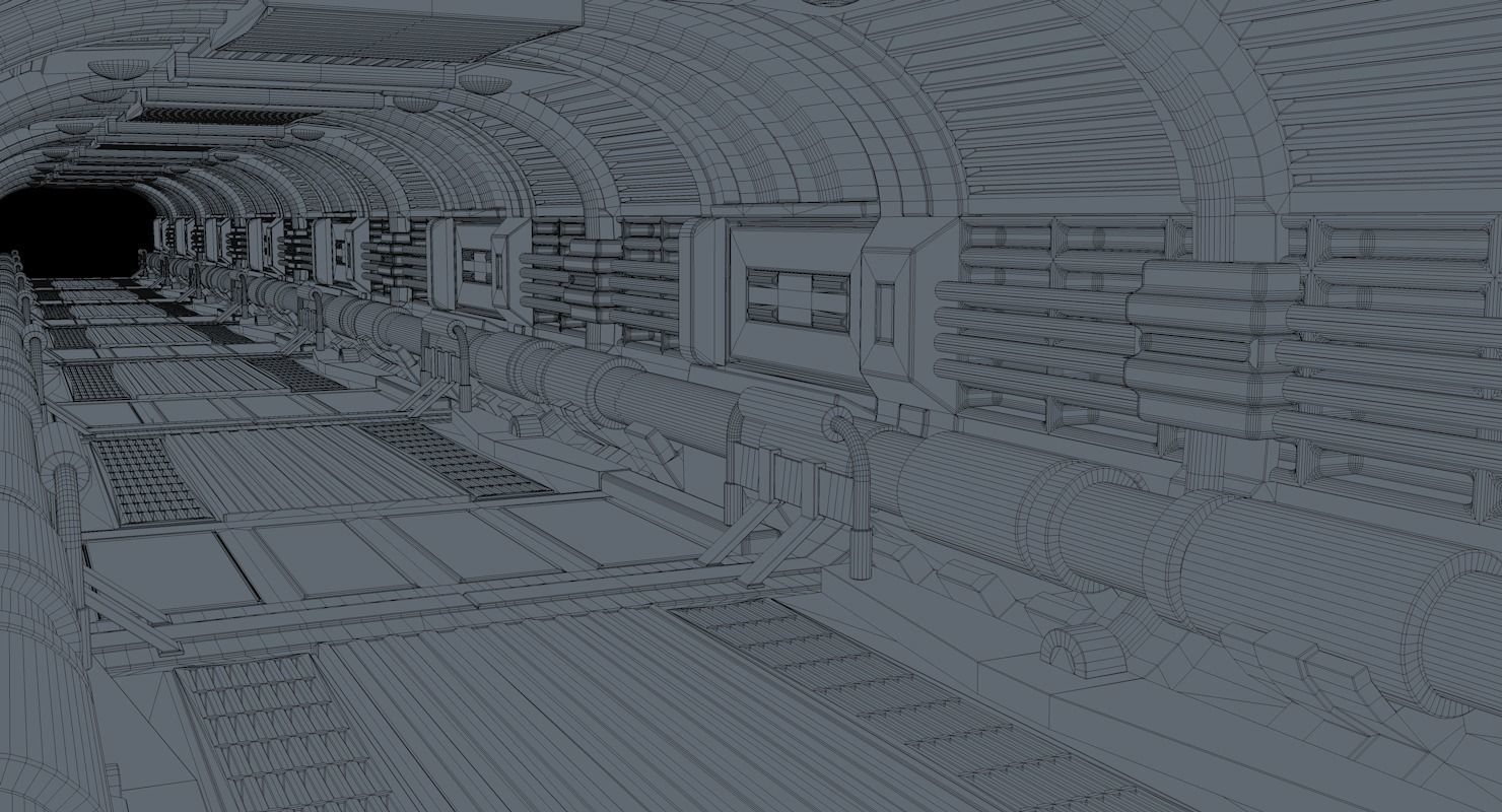 Sci Fi Tunnel 3D model_10