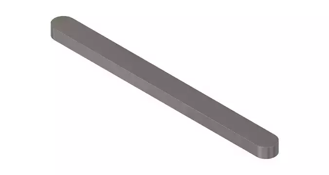 Standard splines DIN6885 3D model