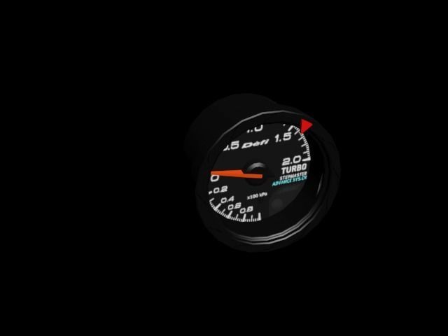 Defi CR Boost Gauge Low-poly 3D model_5