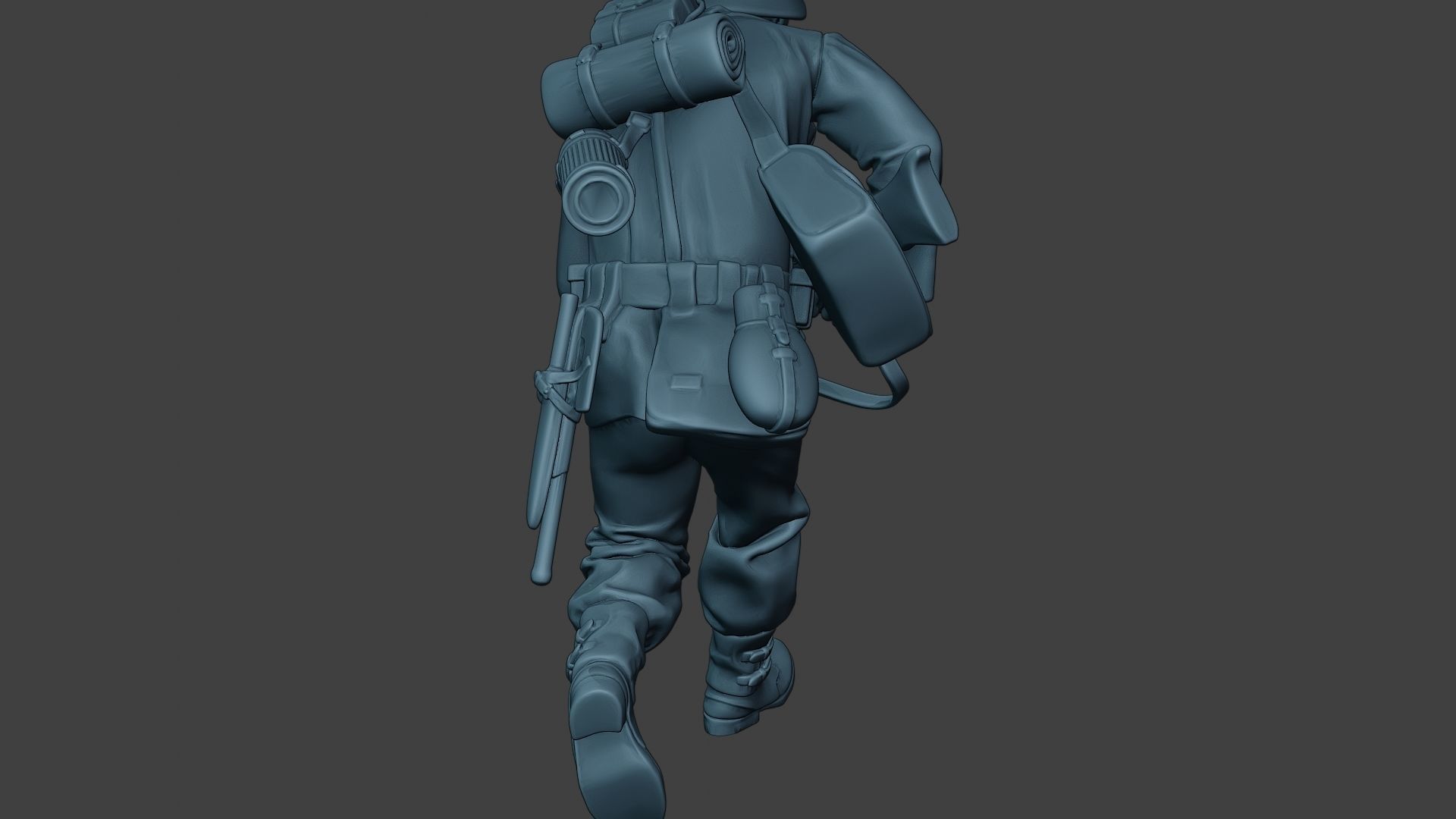 German soldier ww2 MG42 Run G7 3D print model_25