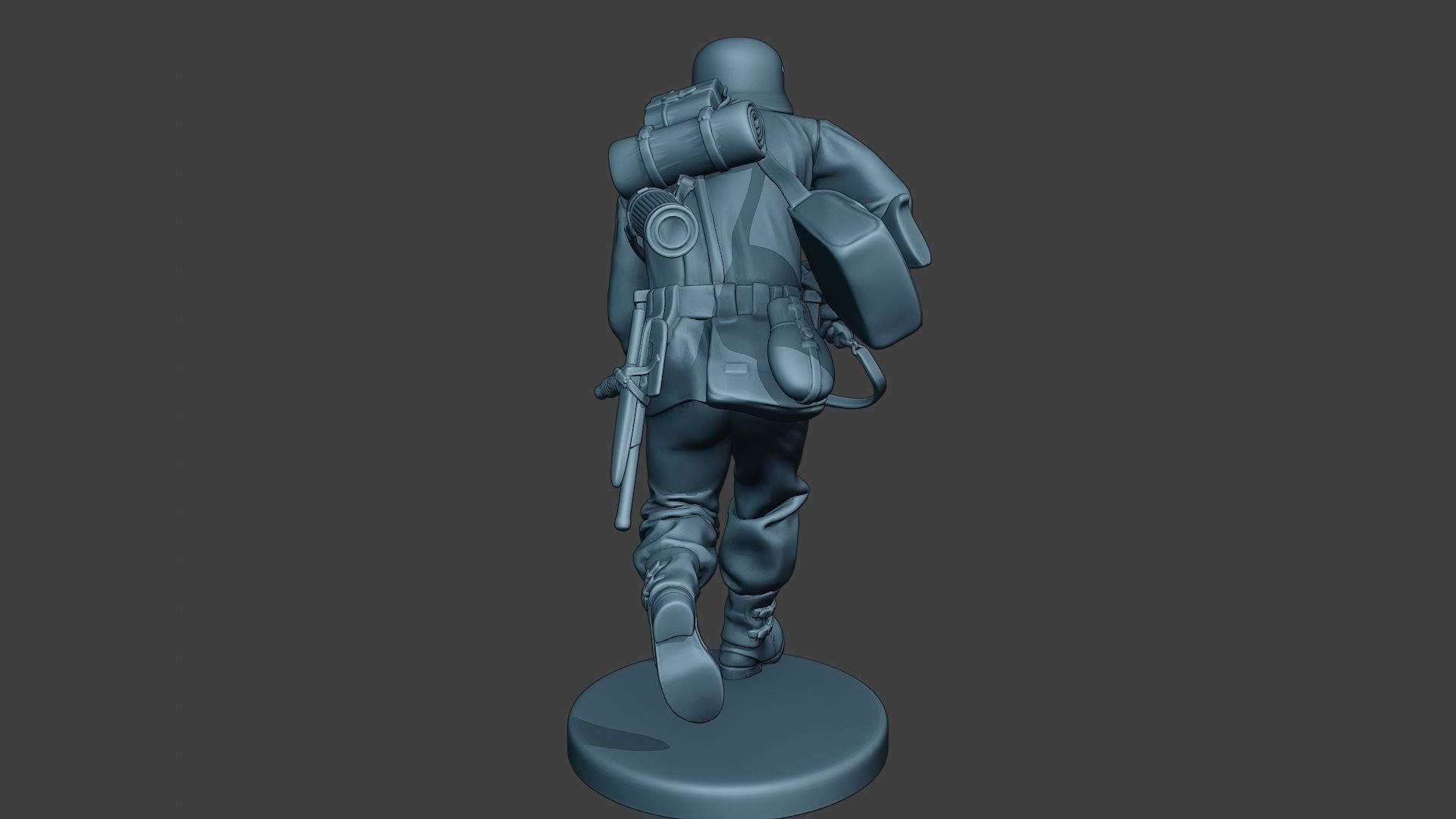 German soldier ww2 MG42 Run G7 3D print model_6