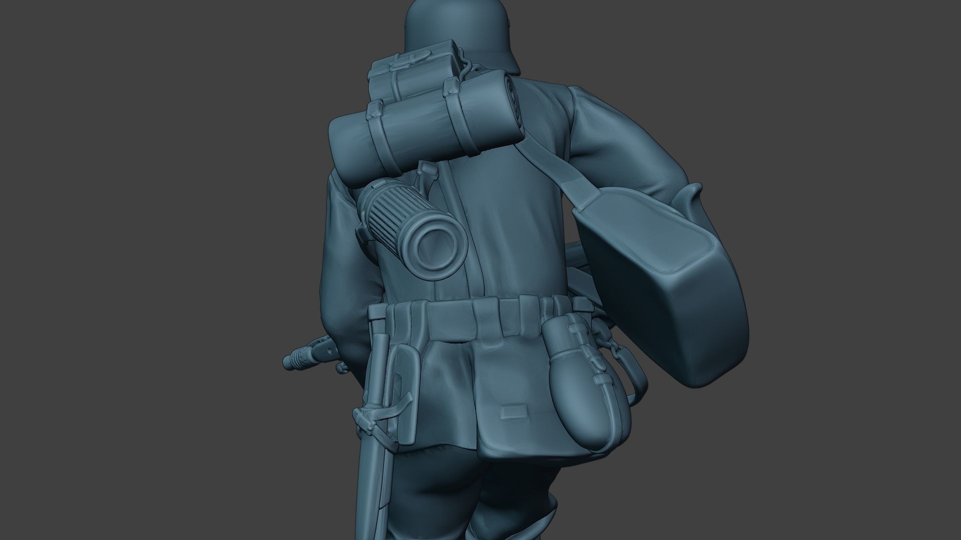 German soldier ww2 MG42 Run G7 3D print model_21