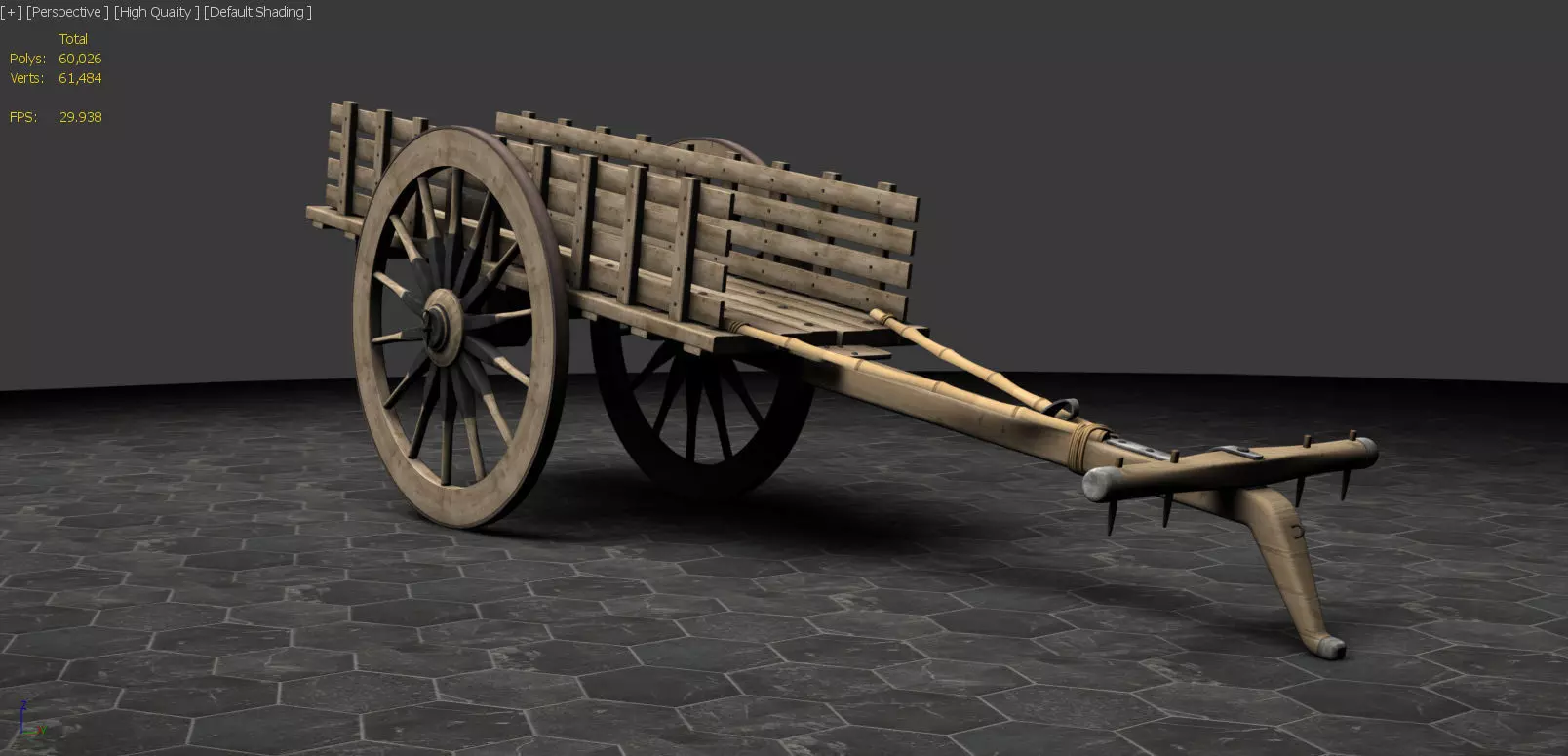 Indian Bullock Cart 3D model_0