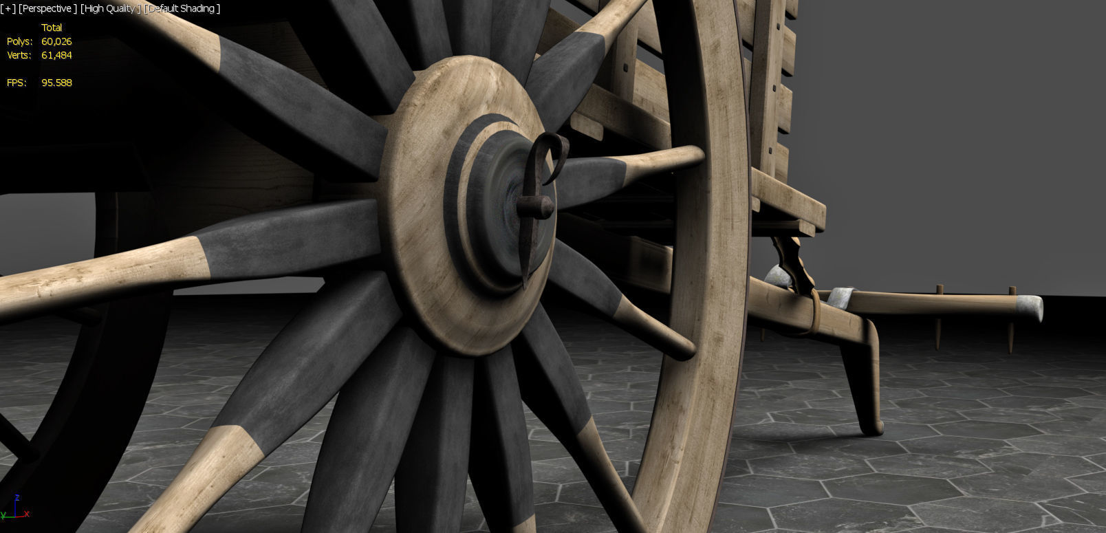 Indian Bullock Cart 3D model_3