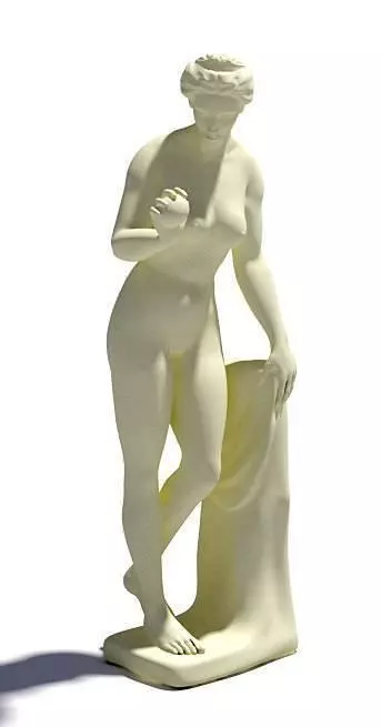 Greek Woman Sculpture 3D model_0