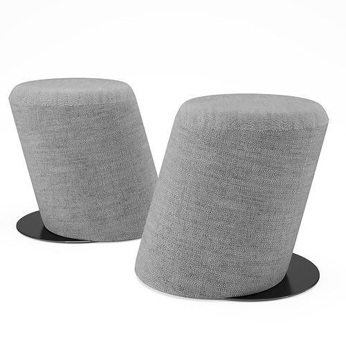 Slant pouf by Tom Dixon 3D model