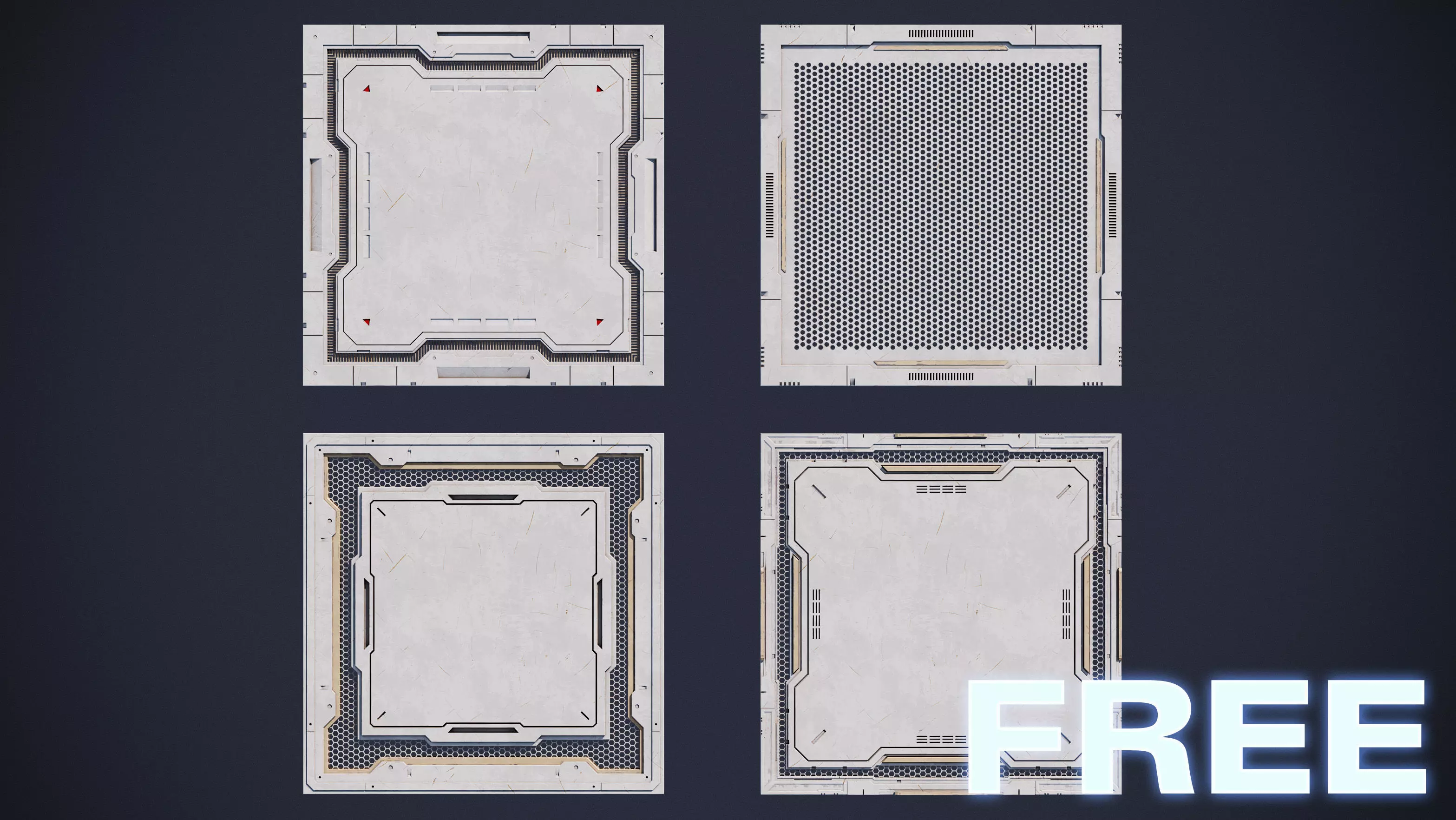 Sci-Fi Kit Free 03 Architecture Panels Free 3D model