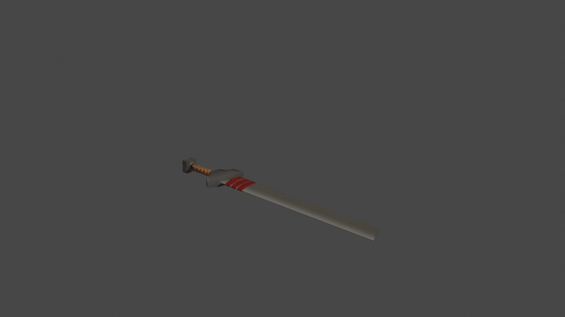 Medieval Fantasy Stylized Sword Low-poly 3D model_2