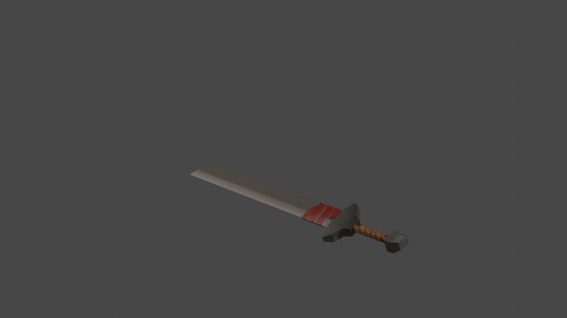 Medieval Fantasy Stylized Sword Low-poly 3D model_1