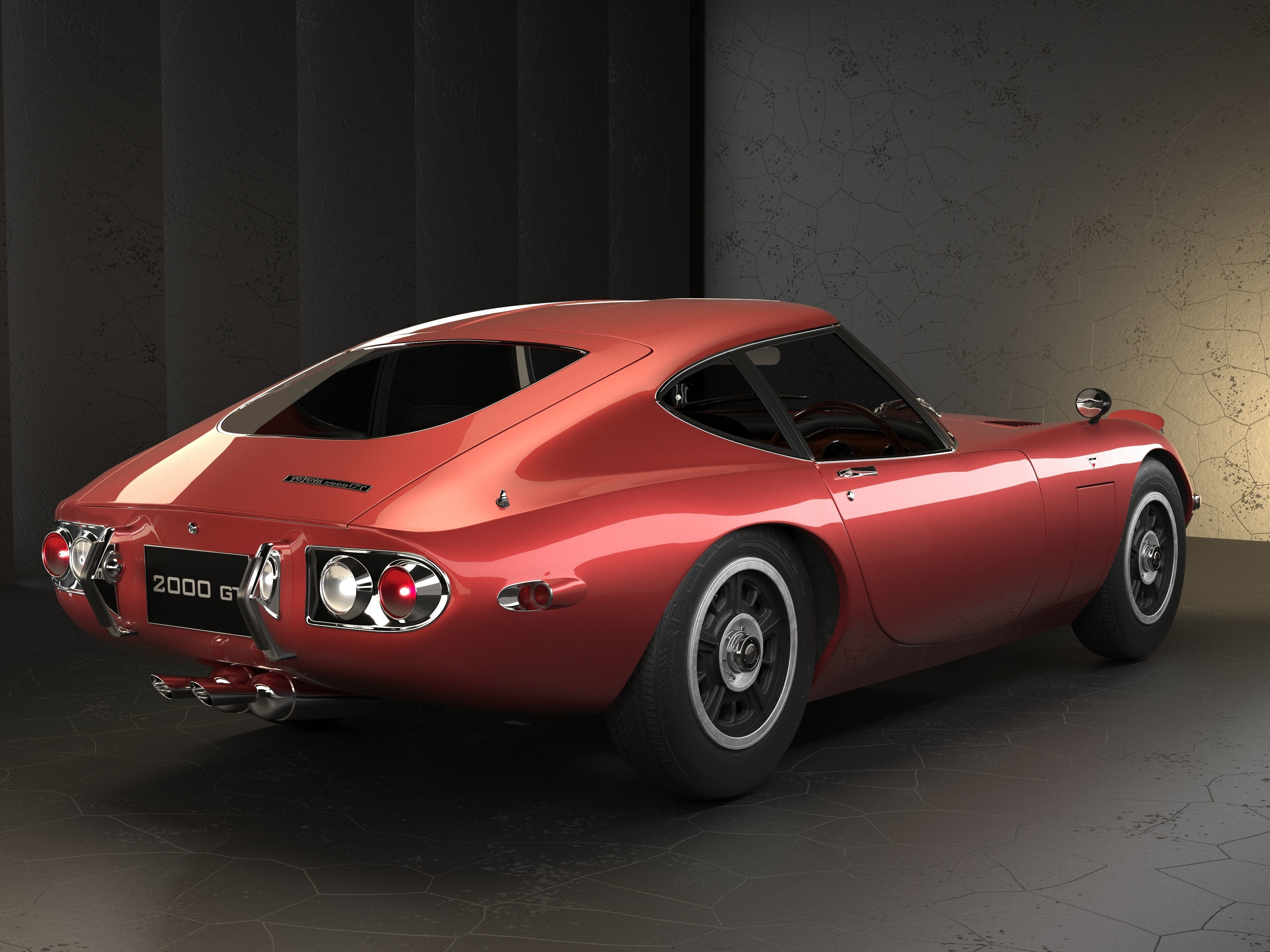 Toyota 2000 GT 3D model_4