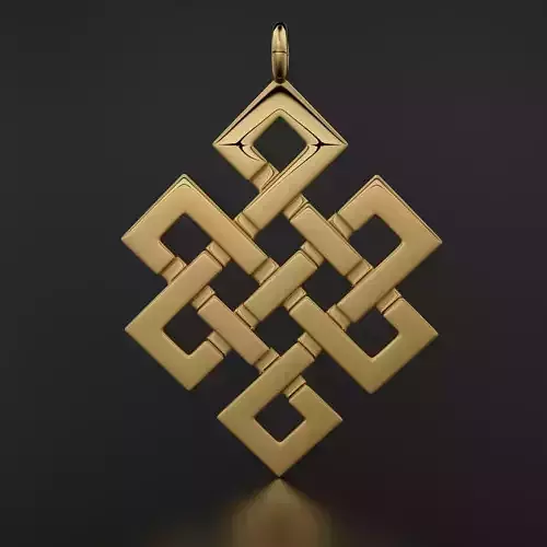 3d model of a pendant of an unusual pattern 3D print model