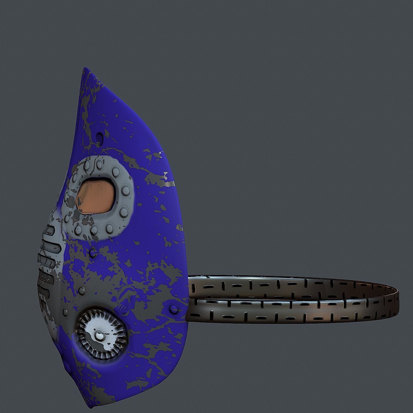 Gas mask helmet 3d model scifi Low-poly Low-poly 3D model_5