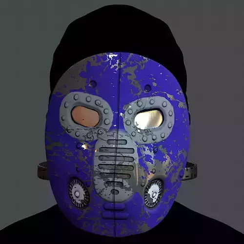 Gas mask helmet 3d model scifi Low-poly Low-poly 3D model Gas mask helmet 3d model scifi Low-poly Low-poly 3D model