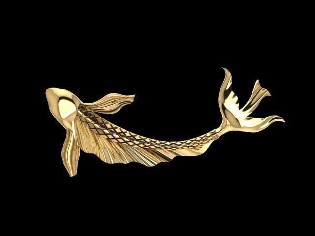 Fish pendant 3D print model_2