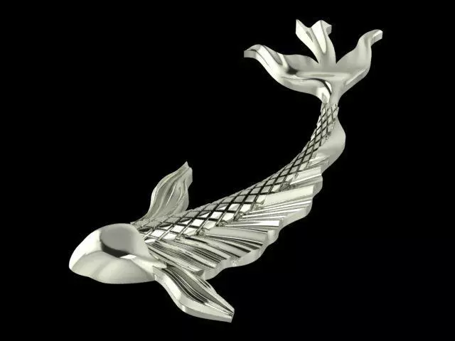 Fish pendant 3D print model_0