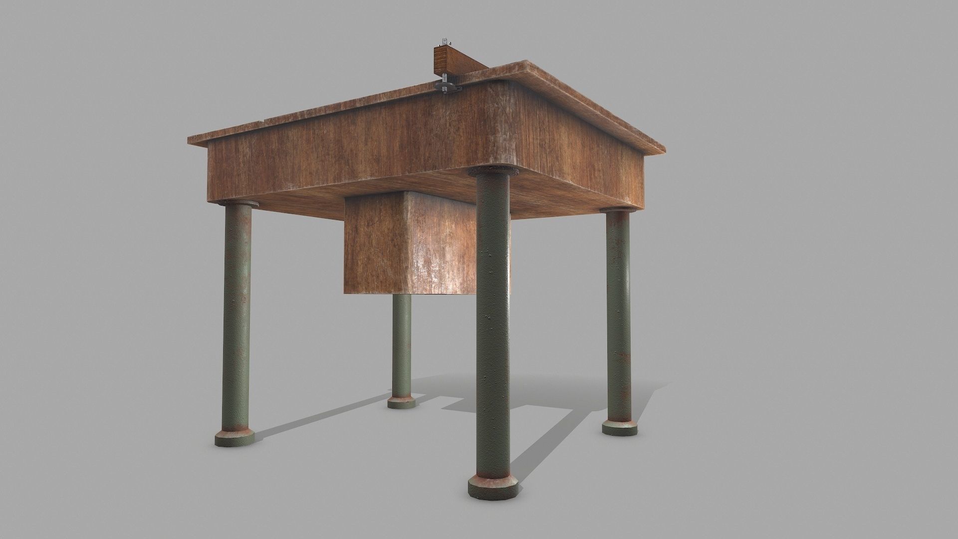 Old Circular Saw Bench  Low-poly 3D model_6